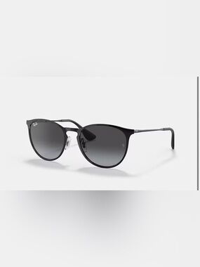 Ray-Ban Erika Metal Black Frame with Gray Gradient Lenses Round Sunglasses